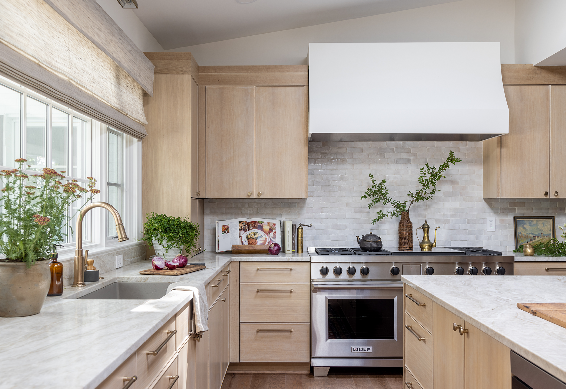Airy Custom Kitchen Remodel With White Oak Cabinets